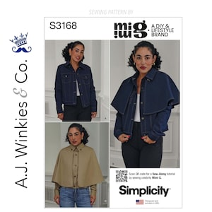 Misses 'Jacke mit abnehmbarem Cape in zwei Längen von Mimi G Style-Simplicity S3168