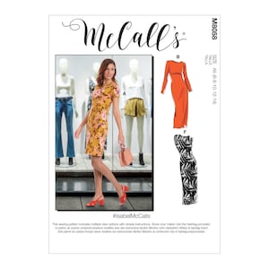 McCall&#39;s M8058 Misses&#39; Knit Pullover Dresses Size E5 (14-16-189-20-22)