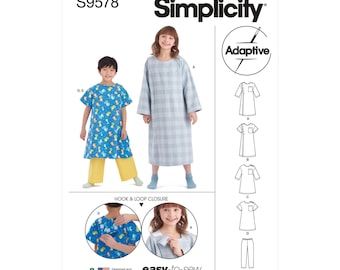 Children’s, Girls’ and Boys’ Recovery Gowns and Trousers - Simplicity S9575