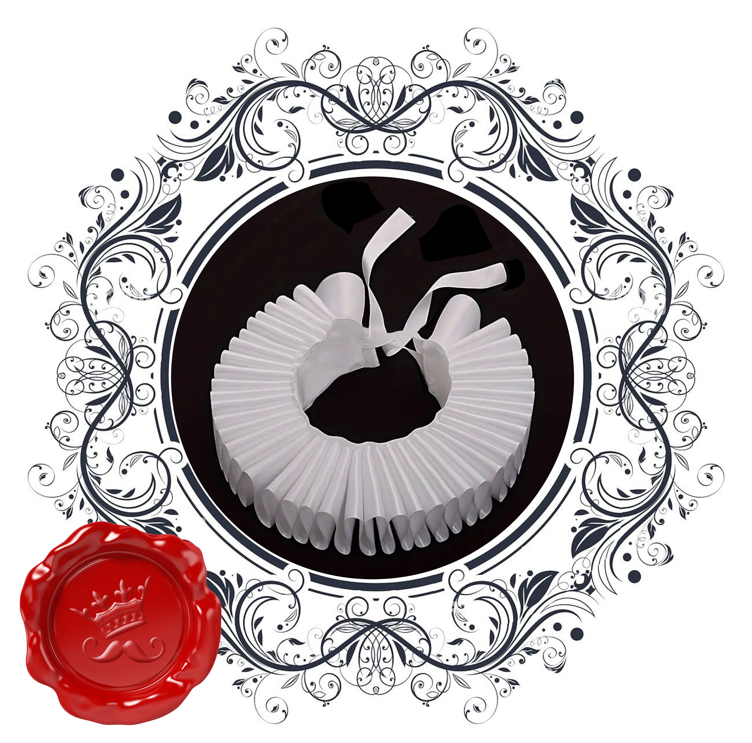 keland Accesorios Victorianos mujeres Gótica Lolita Gorguera Cuello Ruff Collar Gargantilla Renaissance Ruffle (Z-Rojo keland Accesorios Victorianos mujeres Gótica Lolita Gorguera Cuello Ruff Collar Gargantilla Renaissance Ruffle (Z-Rojo