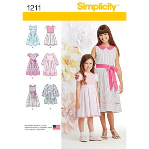 Simplicity 1211 Child&#39;s and Girls&#39; Dress in Two Lengths
