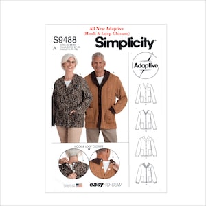 Unisex Adaptive Cardigan - Simplicity S9488