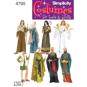 Misses&#39;, Men&#39;s, and Teen&#39;s Nativity Play Costumes - Simplicity S4795