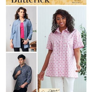 Unisex Button-Down Shirts - Butterick B6841