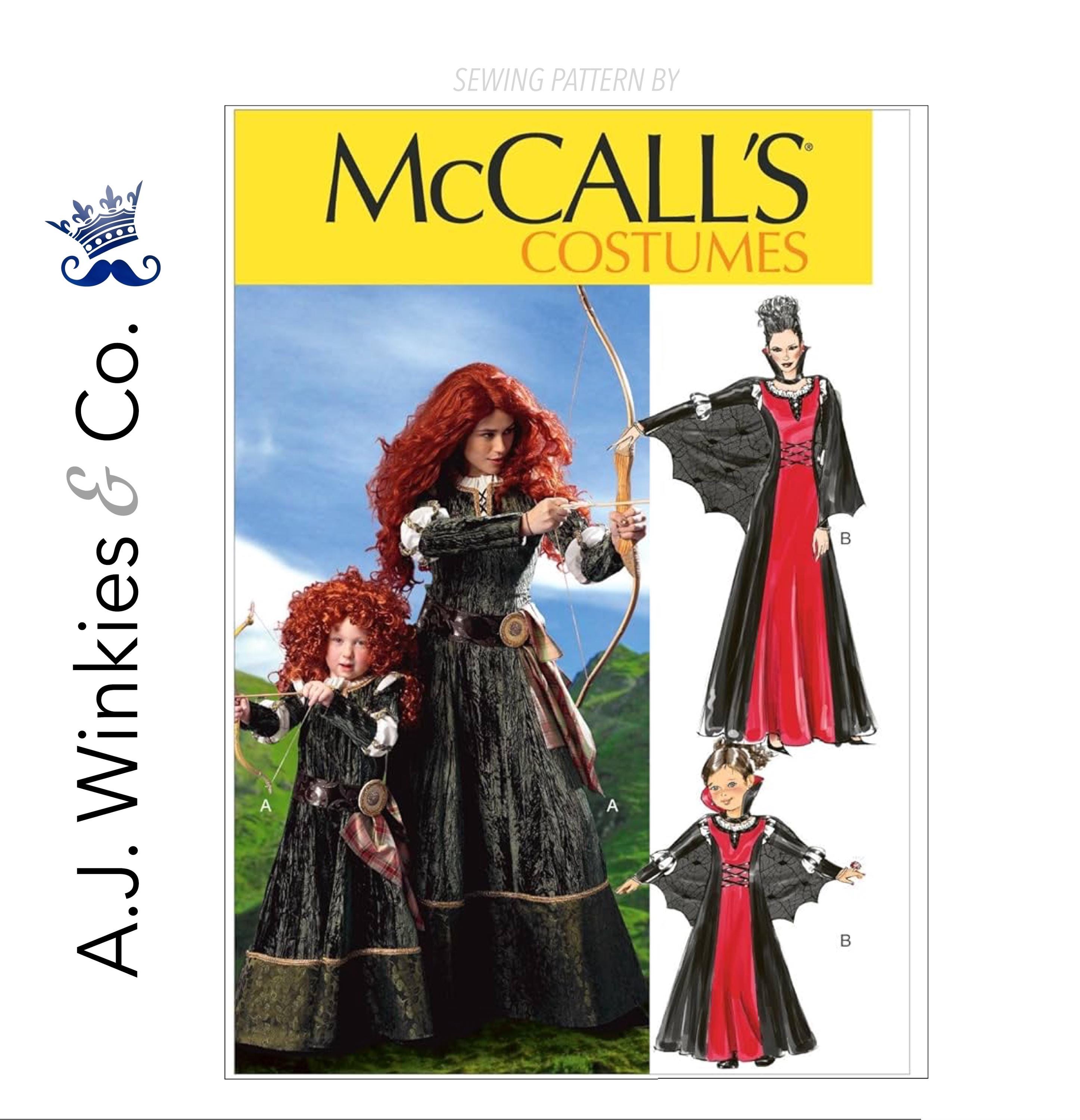 ディズニー風メリダとおそろしの森のドレス（パフスリーブ付き