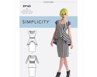 Misses' Beetle Juice Influenced Costumes Dress - Simplicity S9165