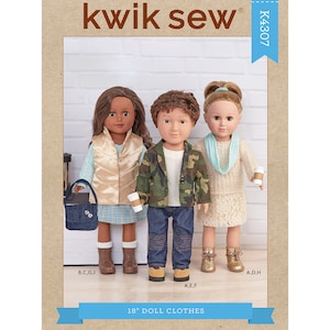 Kwik Sew K4307 18 inch Doll Clothes