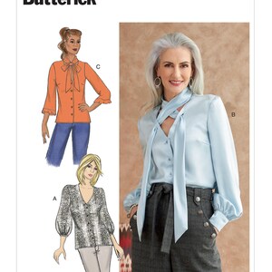 Butterick B6710 Misses&#39; Loose-Fitting, Buttoned Top