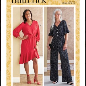 Misses&#39; Dress, Jumpsuit & Sash - Butterick B6779