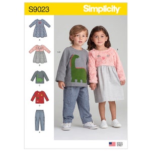 Toddlers&#39; Dresses, Top & Pants - Simplicity S9023