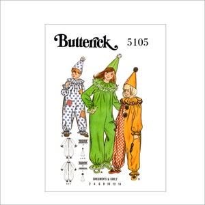 Butterick 5105 Child Classic Clown Costumes