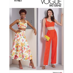 Misses' Top, Skirt and Pants - Vogue V1961