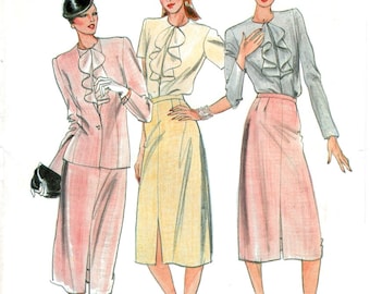 Butterick 6983 Misses Loose-Fitting Lined Jacket, Blouse and Skirt Early 1950s Look