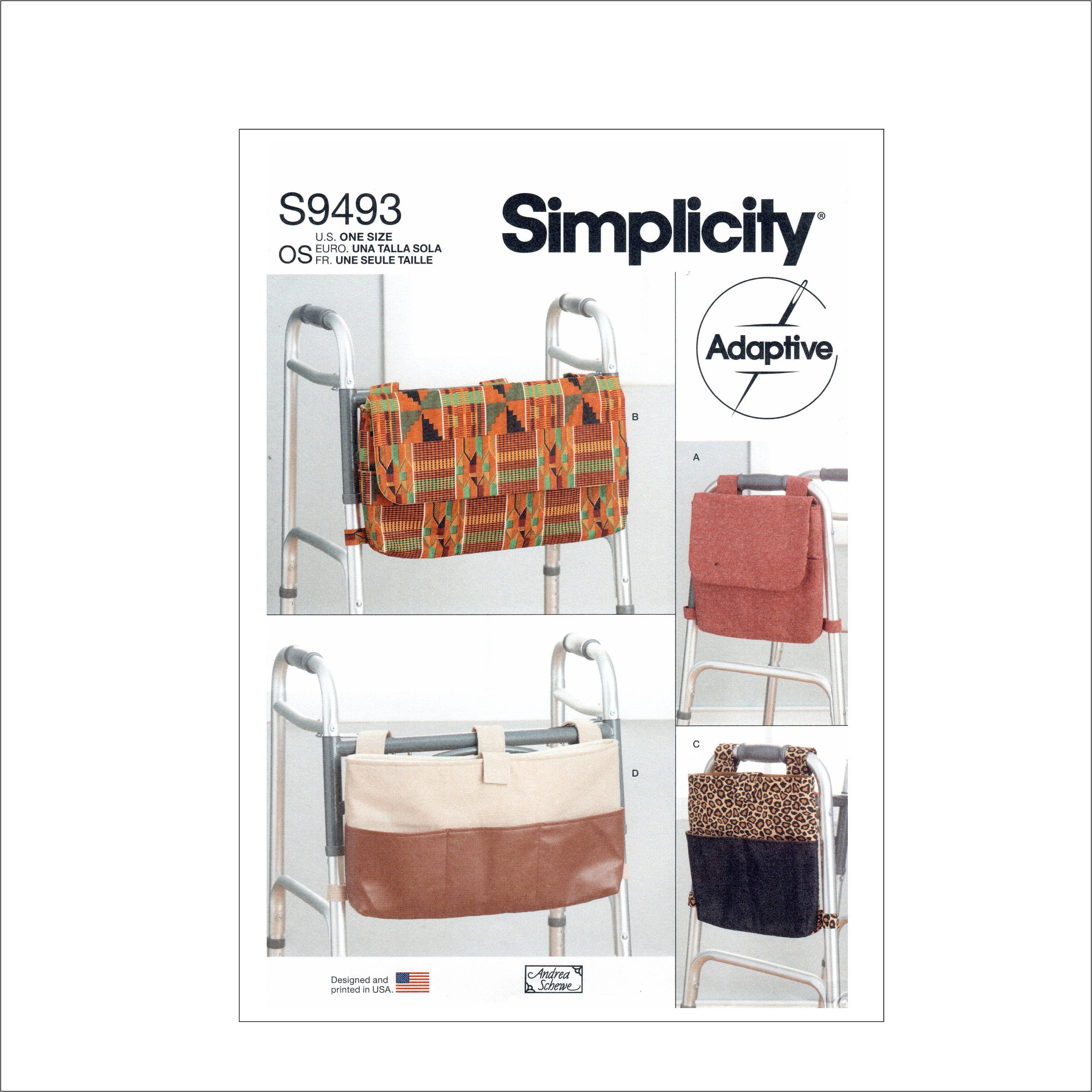 Simplicity S9493 Medizinische Mobilitäts-Walker-Taschen 