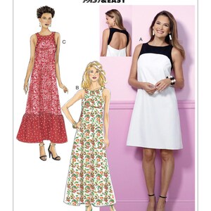 Butterick B6447 Misses&#39; Back-Cutout Dresses with Yokes