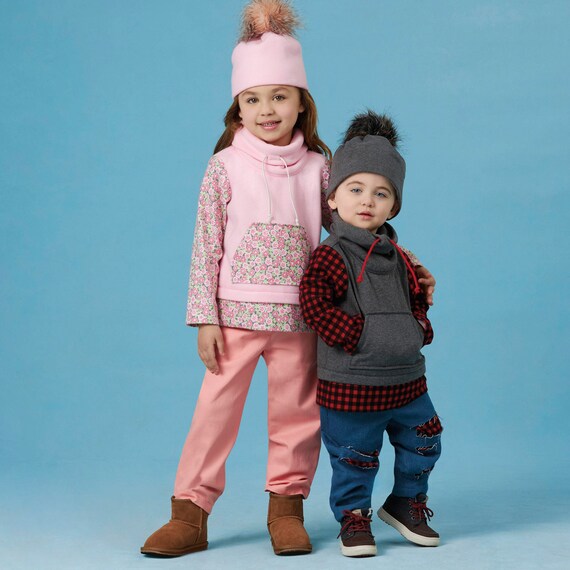 Fashion Kids❤️ Toddlers' / Children's Pants, Knit Top & Hat - Simplicity S8997