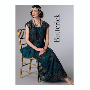 Butterick B6399 Misses&#39; Drop-Waist Dress Downton Abbey 1920s