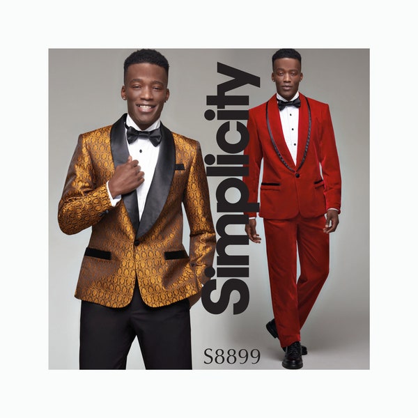 Simplicity S8899 Men's Tuxedo - Jackets, Pants and Bow Tie