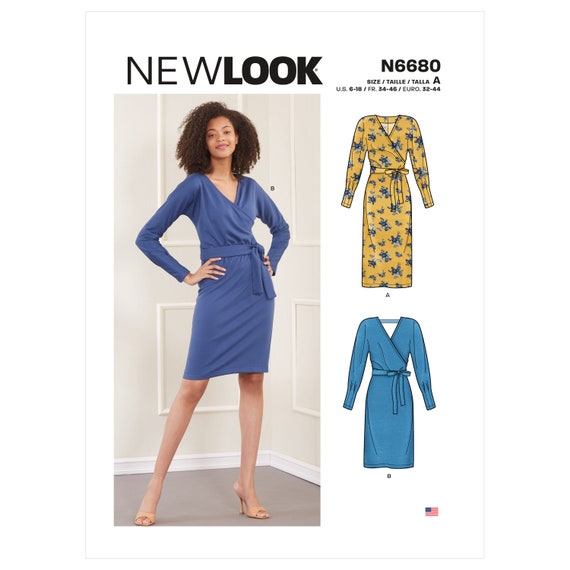 New Look N6680 Misses' Knit Dress Size: A (6-18) - Etsy
