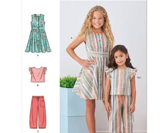 Simplicity S9761 Children's and Girls' Dress, Top and Pants