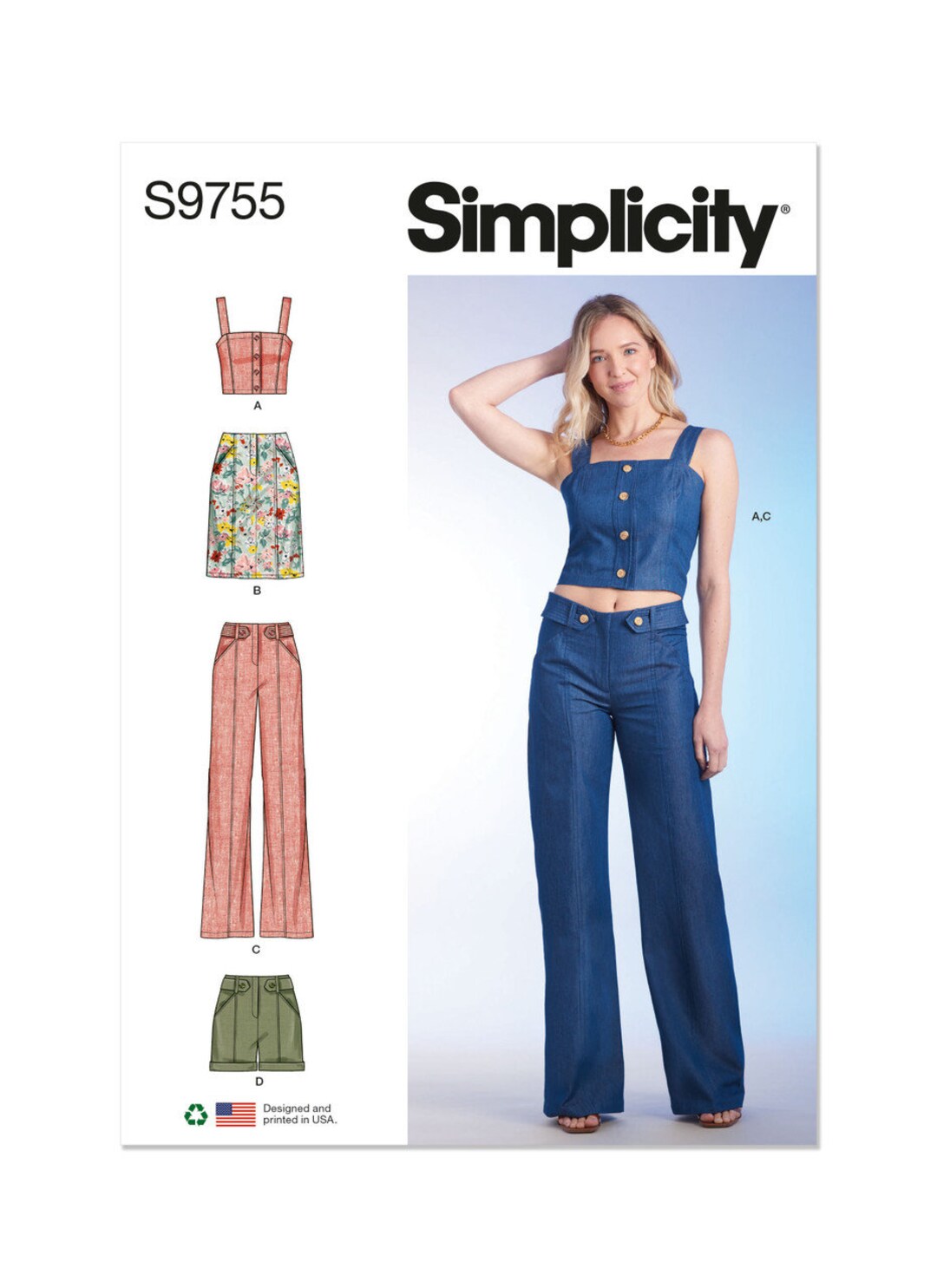 Simplicity Sewing Pattern S9109 Misses' Wrap Skirts In Various Lengths With Tie Options H5