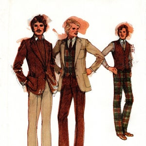 Butterick 3363 Men's Lined Blazer, Vest & Pants