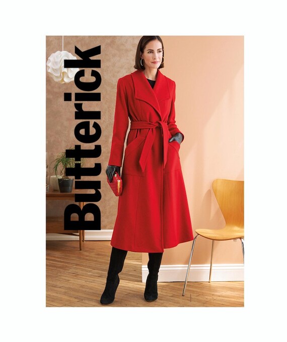 Ropa de abrigo y cinturon para mujer pequena senorita Butterick B6720 Etsy Mexico