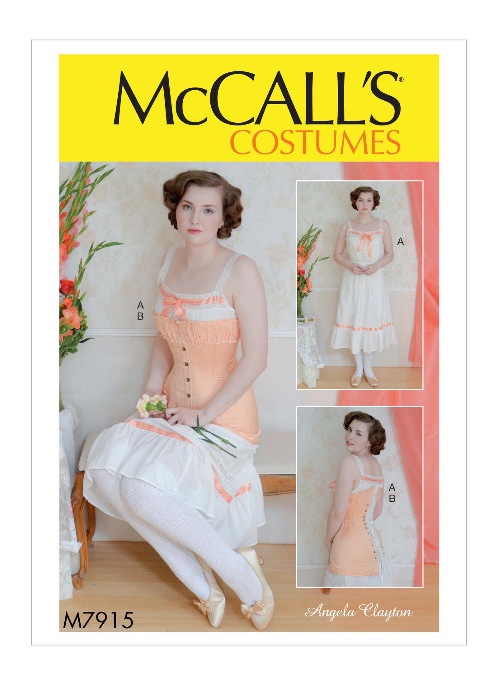 Mccall's M7915 Misses' Downton Abby 1900s Chemise Longline Corset 