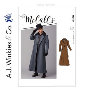 Men's 19th Century Great Coat Costume - McCall's M8137