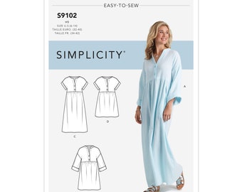 Misses&#39; Caftan & Dresses - Simplicity S9102