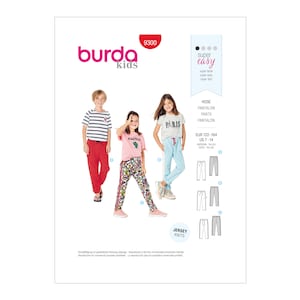Burda Kids 9300 Children&#39;s Jogger-Style Pants  Size: A (7-14)