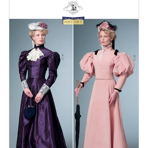 Butterick B6537 Misses&#39; Costume 1890&#39;s Late 20th Century