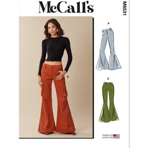 McCall's M8531 Misses' 60s Inspired Flare Pants