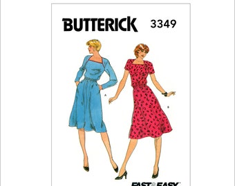 Butterick 3349 Misses Loose-fitting Flared Dresses - Etsy