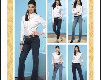 Butterick B6800 Misses' Four-Pocket Jeans & Trousers