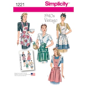 Simplicity 1221 Misses&#39; Vintage Aprons