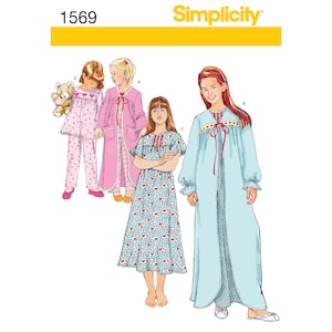 Simplicity 1569 Child&#39;s and Girl&#39;s Cozy Sleepwear