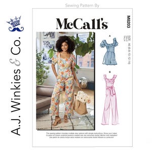 Misses' Romper, Jumpsuits & Sash - McCall's M8203
