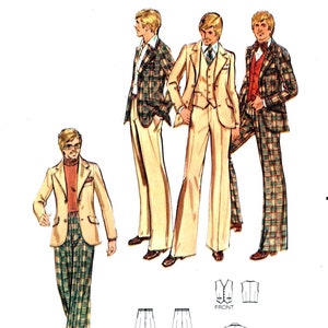 Butterick 5722 Men's Lined Blazer, Jacket, Vest & Pants