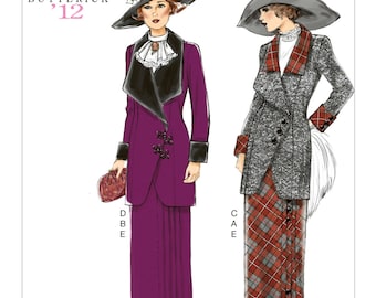 Butterick B6108 Downton Abby Circa 1912 Misses Dress Suit