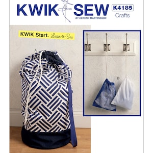 Kwik Sew K4185 Drawstring Laundry Bags in Two Sizes