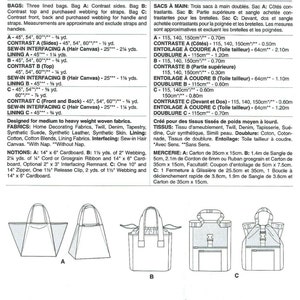 Butterick B5866 Lined Tote Bags by Waverly - Etsy