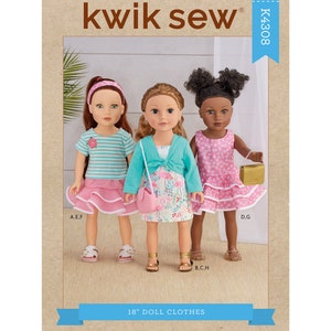 Kwik Sew K4308 18 inch Doll Clothes