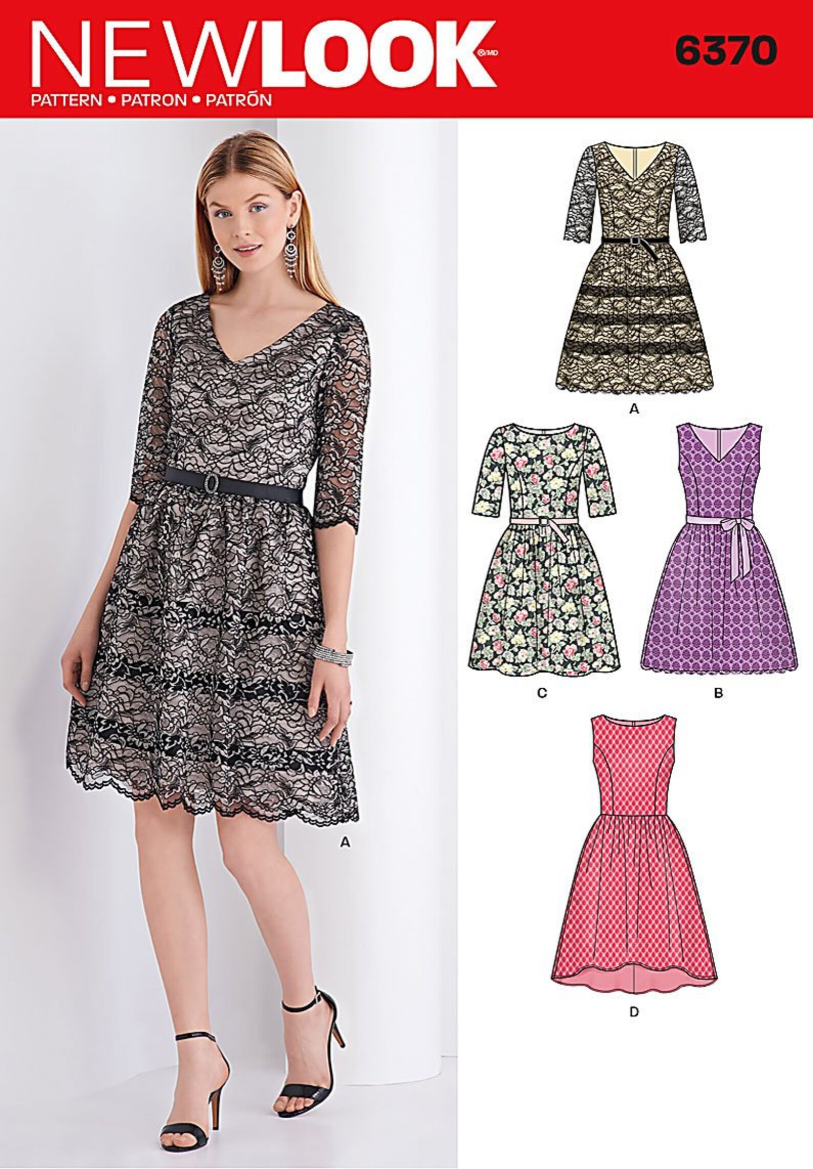 New Look 6370 Misses' Dress With Bodice Variations - Etsy