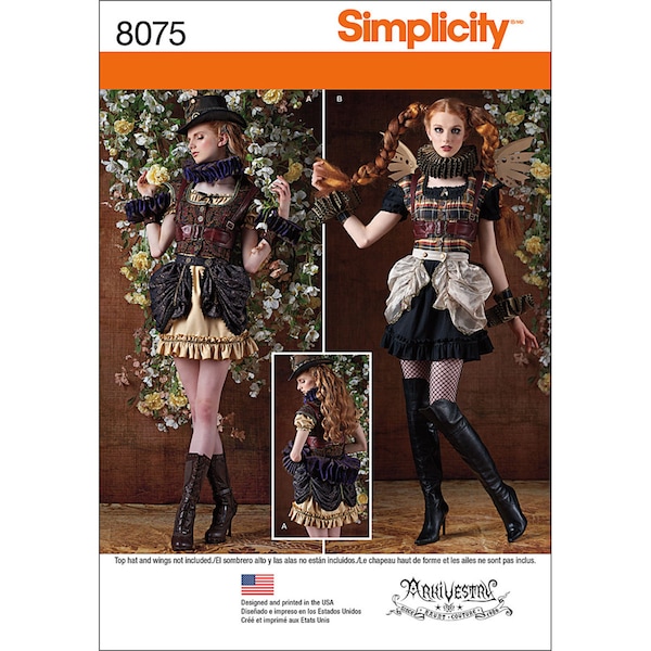 Einfachheit 8075 Misses Steampunk Kostüme