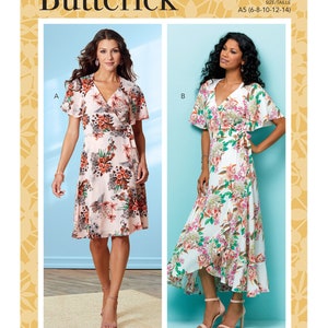 Misses&#39; Wrap Dresses - Butterick B6554