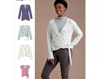 Simplicity Sewing Pattern S8990 Misses' Wrap Coats Simplicity Sewing Pattern S8990 Misses' Wrap Coats