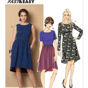 Butterick B6086 Misses&#39; Fast & Easy High-Low Hem Dresses