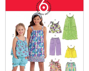 Mccall's M7858 Children's/girls' Dresses, Train and Bow - Etsy