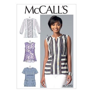 Misses Oberteile mit geteiltem Hals und Nahtdetails - McCall&#39;s M7390
